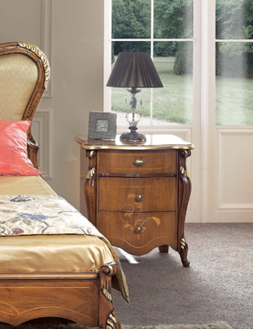 5431 - Rectangular wooden bedside table with drawers by Tarocco Vaccari Group - view 3